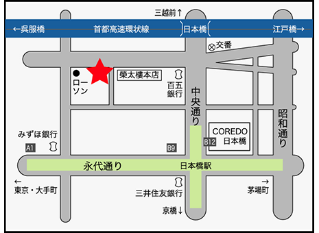 日本橋かに福地図